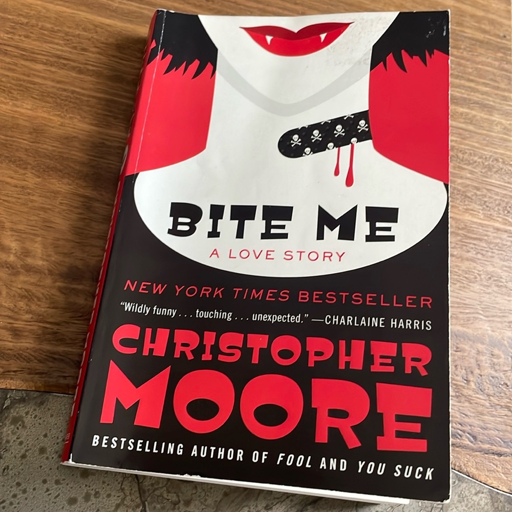 Bite Me Christopher Moore Book Vampire Halloween Goth Punk Dark Academia